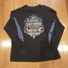 【90'sUSA】『ハーレーダビッドソン』ファイヤーフレイムロンT