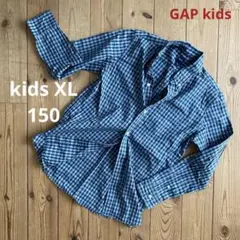 【男の子】GAP kids ボタンダウンチェックシャツ　kids XL（150）