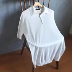 美品 ジョンスメドレー シーアイランドコットン ポロシャツ 白