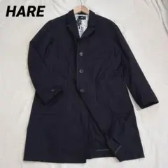 HARE ハレ　スプリングコート　ロングコート　L コットン　テーラード　通勤