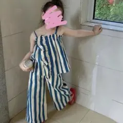 【95-100cm】未使用♡ストライプキャミセットアップ♡韓国子供服