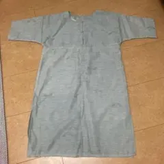 薄緑色半袖シャツワンピース