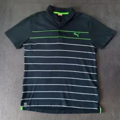 Puma ストライプ ポロシャツ L 半袖