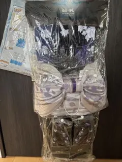 紫系 花柄 浴衣・帯セット