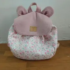 子供用 リュック 耳付き 花柄