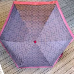 コーチ　シグネチャー折り畳み傘　晴雨兼用 UVカット