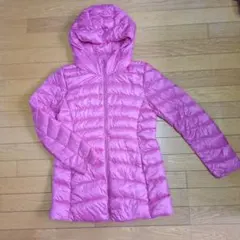 UNIQLO フード付き ダウンジャケット ピンク L