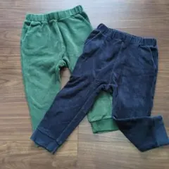 H&M ベロア ストレッチ ジョガーパンツ 92 95cm