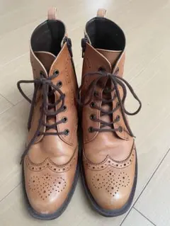 BARCLAY ブラウン レースアップブーツ 24cm