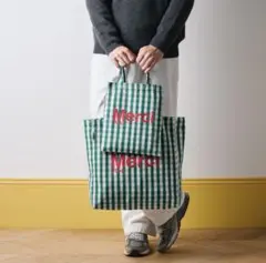 TEMBEA【美品】PAPER TOTE SMALL ペーパートート チェック - メルカリ