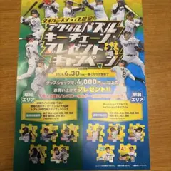 阪神　タイガース　アクリル　パズル　キーチェーン　木浪聖也　0