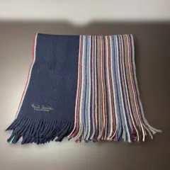 Paul Smith collection ウールマフラー ネイビー ストライプ