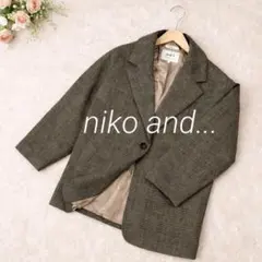 S☆9 ニコアンド❁ウーリーテックジャケット オーバーサイズ 軽量 チェック柄