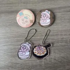 おぱんちゅうさぎ 缶バッジ＆アクリルキーホルダーセット