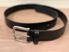 黒レザーベルト ダブルバックル