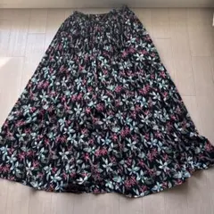 ロデオクラウンズ★花柄プリーツロングスカート