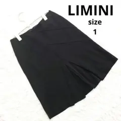 LIMINI/リミニシームラインフロントスリットプリーツ膝丈ラップ風スカートのサムネイル