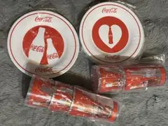 Coca-Cola プレートとカップセット