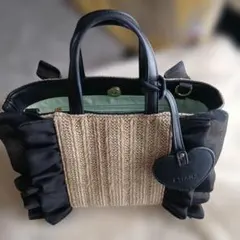 ダイアナ　かごバッグ　フリル　ハート