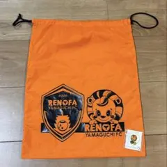 レノファ山口FCナップサック ＆グリーンリボン ピンバッジセット
