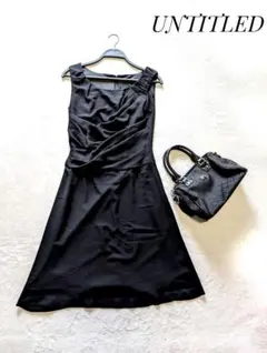 アンタイトル ロング ワンピース M ドリープデザイン フォーマル