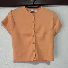 オレンジ 半袖トップス