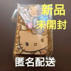ハローキティ マルチケース　ヒョウ柄　ゴールド　茶色