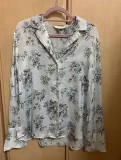Coco Deal 花柄 長袖シャツ 水色のサムネイル