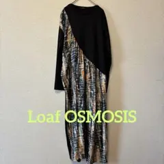 美品　Loaf OSMOSIS 変形切替ギャザーワンピース size FREE