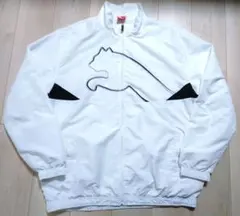 PUMA フルジップ ナイロンジャケット【2XL】ホワイト