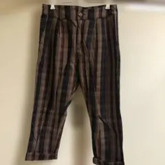 Ameyoko チェック柄 クロップドパンツ