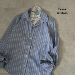 Frank&Eileen Barry ストライプ コットンシャツ ブルーのサムネイル