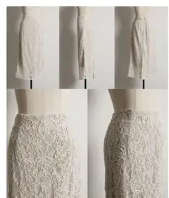 tocco closetライン刺繍入りレースタイトスカート