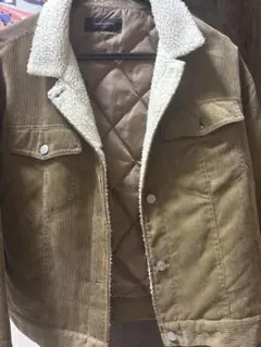 ブラウン コーデュロイ ボアジャケット
