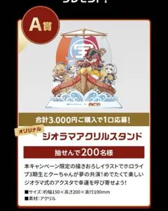 【匿名配送】ホロライブ開運まつり　A賞　ジオラマアクリルスタンド