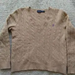 Polo Ralph Lauren ベージュ ケーブル編み セーター