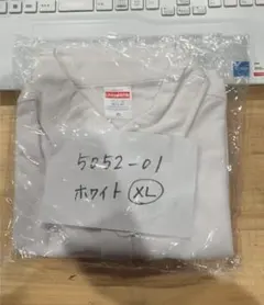 新品 半袖 ポロ ボタンダウン UnitedAthle 5052 ホワイト XLのサムネイル