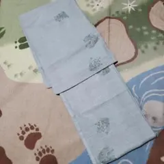 美品　単衣　ミントグリーン　飛び小紋