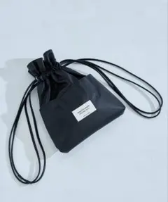 beautiful people　2WAYレザー巾着バッグ