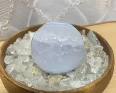 レアカラー　フラワーアゲート　ブルーレース共生　天然ジオード　スフィア Blue Flower Agate Sphere ✧ ブルーフラワーアゲート | FLUXY