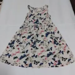 H&M 蝶柄 ノースリーブワンピース 子供服
