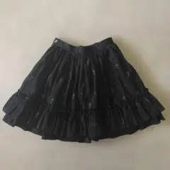B.P.N 十字架 柄 シフォン フレアスカート ブラックのサムネイル