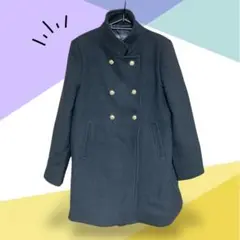 ZARA ザラ ダブルブレスト コート ブラック ゴールドボタン Lサイズ