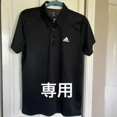 adidas ブラック ポロシャツ　L 練習着　ゴルフ　審判着
