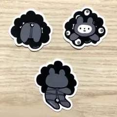きっこうちゃん×ミャクミャク ブラインドステッカー4枚 黒 - メルカリ
