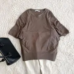 美品✨フェンネル　スコットクラブ　ヤマダヤ　ラッフルスリーブニットトップス　半袖のサムネイル