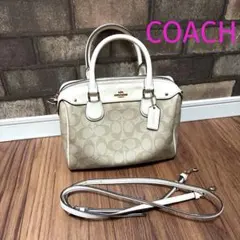 コーチCOACHシグネチャー ミニボストン 2WAY ショルダー バック