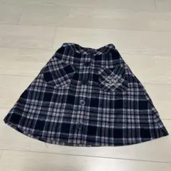 メゾピアノ150 チェック柄スカート ネイビー・ピンク