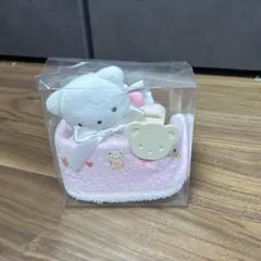 familiar　クマのぬいぐるみ付きスタイ ピンク