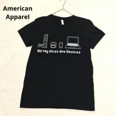 美品✨アメリカンアパレル プリントTシャツ ブラック XLのサムネイル